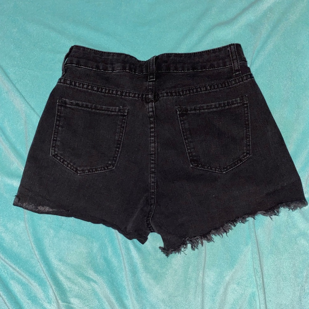 black high rise shorts